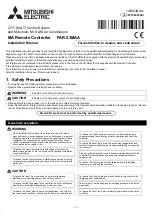 Mitsubishi Electric PAR-32MAA Installation Manual preview