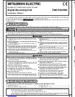 Mitsubishi Electric PAR-FA32MA Installation Manual preview