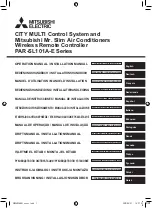 Mitsubishi Electric PAR-SL101A-E Series Operation Manual & Installation Manual предпросмотр