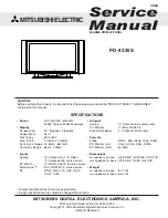 Предварительный просмотр 1 страницы Mitsubishi Electric PD-4225S Service Manual