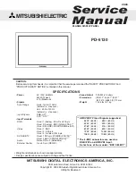 Preview for 1 page of Mitsubishi Electric PD-6130 Service Manual