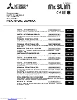 Mitsubishi Electric PEA-RP200 WJA Installation Manual предпросмотр