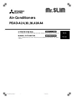 Mitsubishi Electric PEAD-A24AA4 Operation Manual предпросмотр