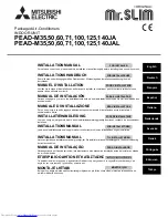 Предварительный просмотр 1 страницы Mitsubishi Electric PEAD-M100 Installation Manual