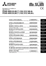 Mitsubishi Electric PEAD-M140JA Installation Manual preview