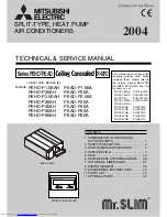 Mitsubishi Electric PEAD-P1.6EA Technical & Service Manual предпросмотр