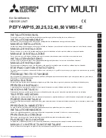 Mitsubishi Electric PEFY-WP15 VMS1-E Installation Manual предпросмотр