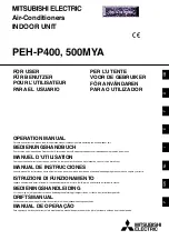 Предварительный просмотр 1 страницы Mitsubishi Electric PEH-P400 User Instructions