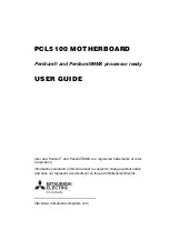 Preview for 1 page of Mitsubishi Electric PENTIUM PCL5100 User Manual