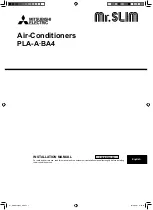 Предварительный просмотр 1 страницы Mitsubishi Electric PLA-A-BA4 Series Installation Manual