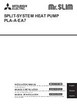 Preview for 1 page of Mitsubishi Electric PLA-A.EA7 Installation Manual