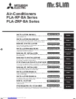 Mitsubishi Electric PLA-RP.BA Series Installation Manual предпросмотр