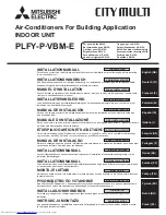 Mitsubishi Electric PLFY-P-VBM-E Installation Manual предпросмотр