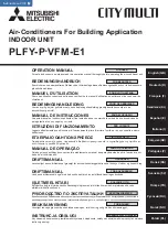 Mitsubishi Electric PLFY-P VFM-E1 Operation Manual предпросмотр