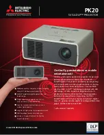 Предварительный просмотр 1 страницы Mitsubishi Electric PocketProjector PK20 Specification Sheet