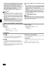 Предварительный просмотр 4 страницы Mitsubishi Electric PRH-P200 Operation Manual