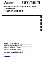 Предварительный просмотр 1 страницы Mitsubishi Electric PUHY-P-YREM-A Installation Manual