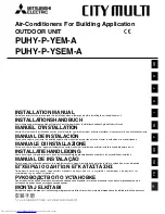 Mitsubishi Electric PUHY-P-YSEM-A Series Installation Manual предпросмотр