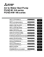 Mitsubishi Electric PUHZ-HW112HA Installation Manual preview