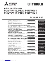 Mitsubishi Electric PUMY-P112VKM1 Installation Manual предпросмотр