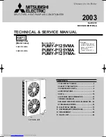 Предварительный просмотр 1 страницы Mitsubishi Electric PUMY-P125VMA Technical & Service Manual