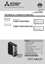 Mitsubishi Electric PUMY-P200YKM1 Technical & Service Manual предпросмотр