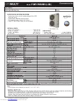 Mitsubishi Electric PUMY-P60NKMU Specifications preview