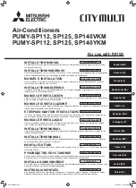 Предварительный просмотр 1 страницы Mitsubishi Electric PUMY-SP112 Installation Manual