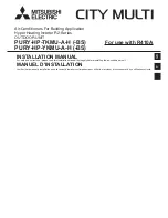 Mitsubishi Electric PURY-HP144TSKMU-A-H Installation Manual предпросмотр