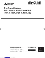 Mitsubishi Electric PUY-A NHA Installation Manual предпросмотр