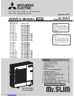 Mitsubishi Electric PUY-A12NKA7 Service Manual предпросмотр