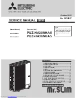 Mitsubishi Electric PUZ-HA30NHA5 Service Manual предпросмотр