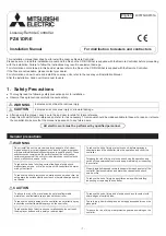 Mitsubishi Electric PZ-61DR-E Manual preview