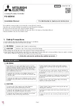 Mitsubishi Electric PZ-62DR-E Installation Manual preview