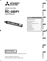 Preview for 1 page of Mitsubishi Electric RC-380P1 User Manual