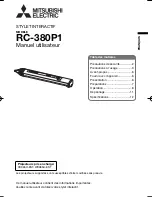 Preview for 13 page of Mitsubishi Electric RC-380P1 User Manual