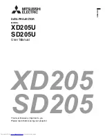 Preview for 1 page of Mitsubishi Electric SD205U User Manual