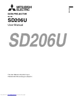 Предварительный просмотр 1 страницы Mitsubishi Electric SD206U User Manual