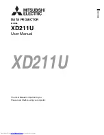 Preview for 1 page of Mitsubishi Electric SD210U User manual User Manual