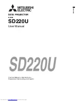 Предварительный просмотр 1 страницы Mitsubishi Electric SD220U User Manual