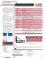 Предварительный просмотр 2 страницы Mitsubishi Electric SE2U Specifications