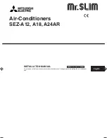 Предварительный просмотр 1 страницы Mitsubishi Electric SEZ-A12 Installation Manual