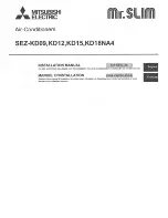 Preview for 1 page of Mitsubishi Electric SEZ-KD09NA4 Installation Manual