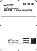 Mitsubishi Electric SUZ-KA09NAHZ Installation Manual preview