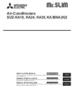 Mitsubishi Electric SUZ-KA18 Installation Manual preview