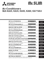 Предварительный просмотр 1 страницы Mitsubishi Electric SUZ-KA25VA6.TH Installation Manual