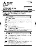 Mitsubishi Electric T-SB116EH-W-CA Instruction Manual preview