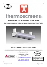 Предварительный просмотр 1 страницы Mitsubishi Electric thermoscreens HX2-S/M 1000 DXE Installation, Operation & Maintenance Instructions Manual