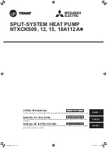 Mitsubishi Electric TRANE NTXCKS09A112A Operation Manual preview