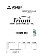 Предварительный просмотр 1 страницы Mitsubishi Electric TRIUM 110 Service Manual